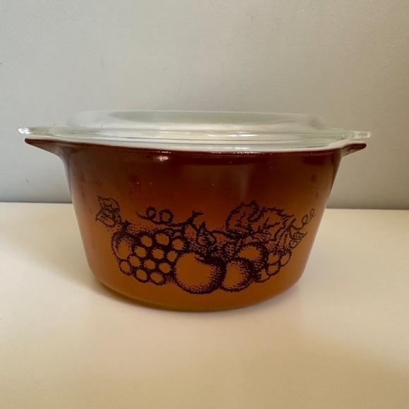 Vintage Pyrex Old Orchard Mixed 3 Pc: Bowl 401, Refrigerator Container: 12, 26 - Picture 4 of 8